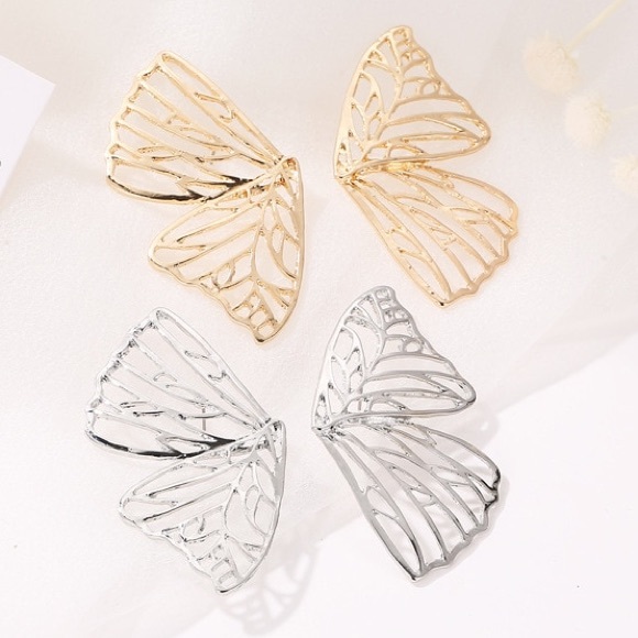 Stunning Boho Oversized Butterfly Wing Earrings - Picture 6 of 16
